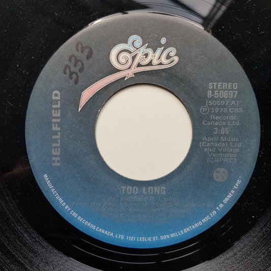 Hellfield : Too Long (7", Single)