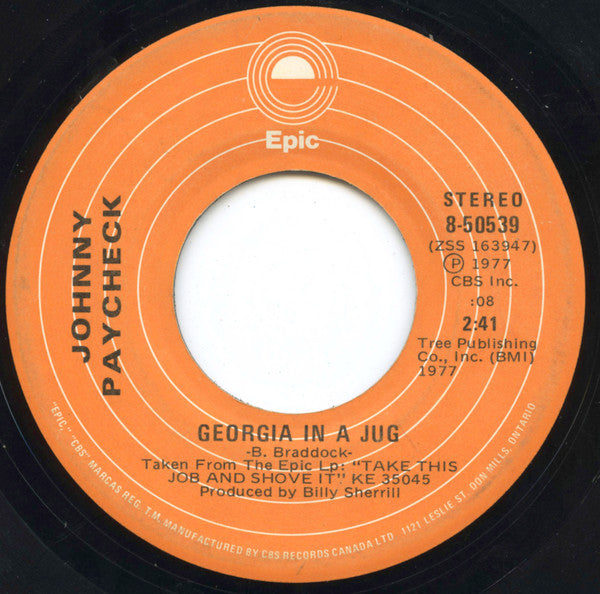 Johnny Paycheck : Georgia In A Jug / Me And The I.R.S. (7", Single)