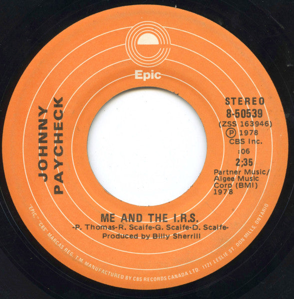 Johnny Paycheck : Georgia In A Jug / Me And The I.R.S. (7", Single)