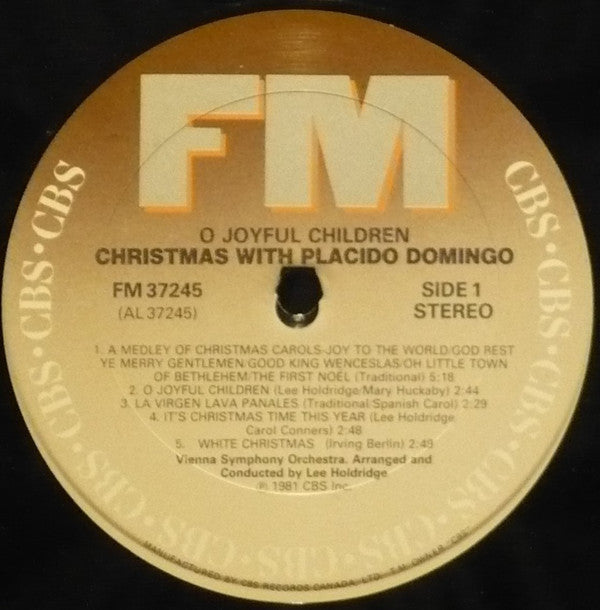 Placido Domingo : Wiener Symphoniker : Christmas With Placido Domingo (LP, Album)