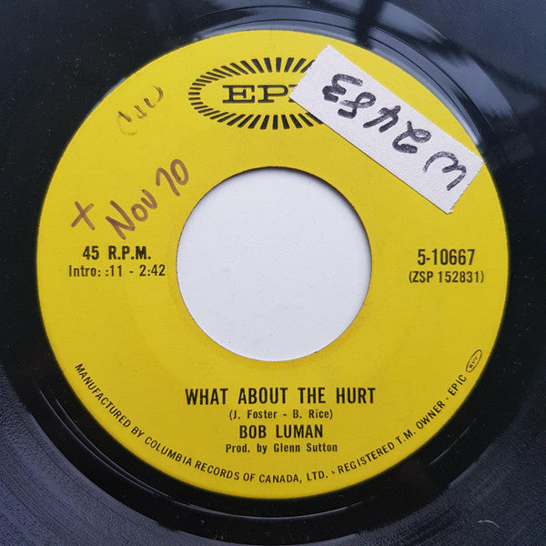 Bob Luman : What About The Hurt (7", Single)