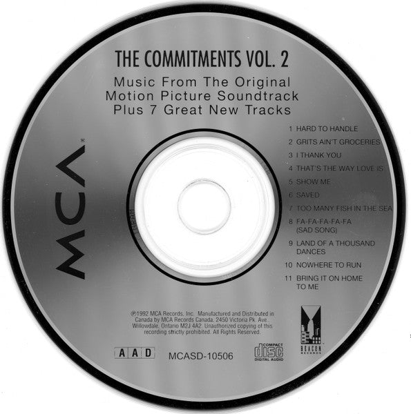 The Commitments : The Commitments Vol. 2 (Music From The Original Motion Picture Soundtrack Plus 7 Great New Tracks) (CD, Album, RE)