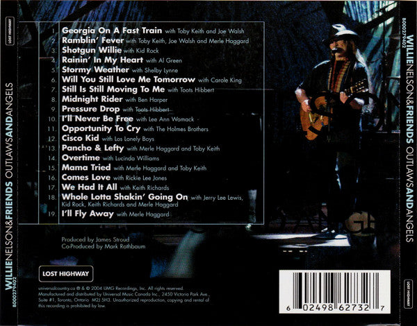 Willie Nelson & Guests : Outlaws And Angels (CD, Album)