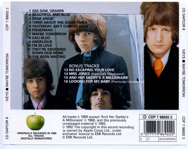 The Iveys : Maybe Tomorrow (CD, Album, Mono, RE, RM)