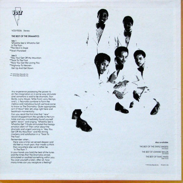 The Dramatics : The Best Of The Dramatics (LP, Comp)