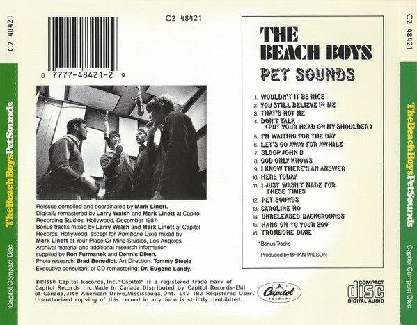 The Beach Boys : Pet Sounds (CD, Album, RE)