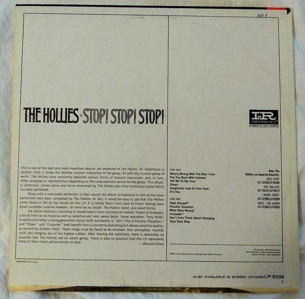 The Hollies : Stop! Stop! Stop! (LP, Album, Mono)