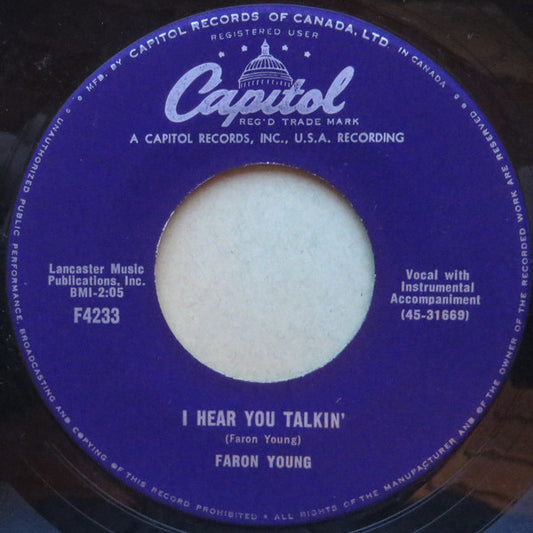 Faron Young : I Hear You Talkin' / Country Girl (7", Single)