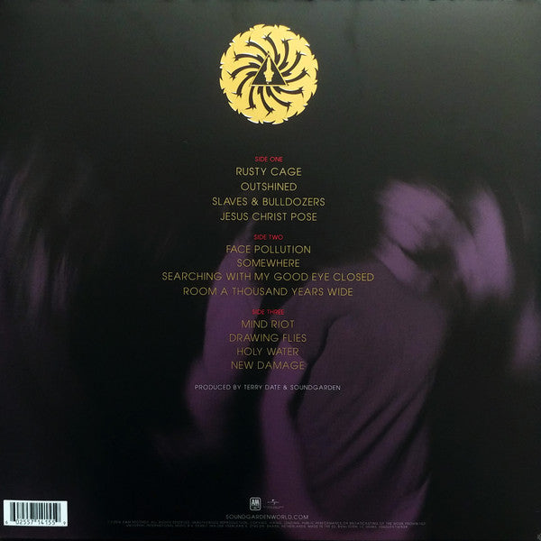 Soundgarden : Badmotorfinger (LP, Red + LP, S/Sided, Etch, Pur + Album, Ltd, RE,)