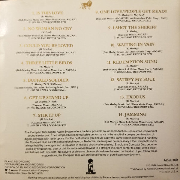 Bob Marley & The Wailers : Legend - The Best Of Bob Marley & The Wailers (CD, Comp, Club, RE)