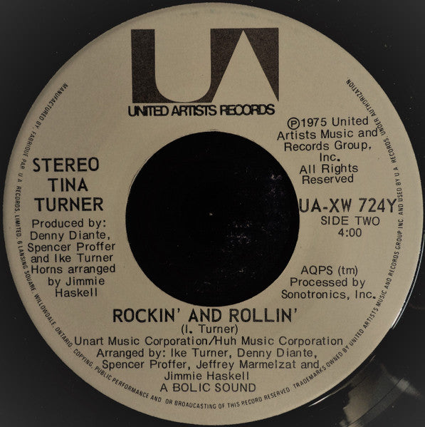 Tina Turner : Whole Lotta Love / Rockin' And Rollin' (7", Single)