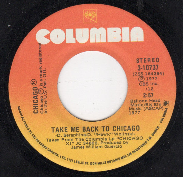 Chicago (2) : Take Me Back To Chicago (7", Single)