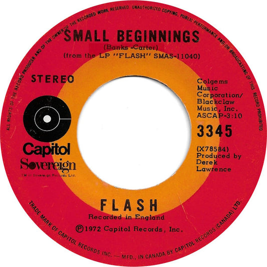 Flash (25) : Small Beginnings (7", Single)