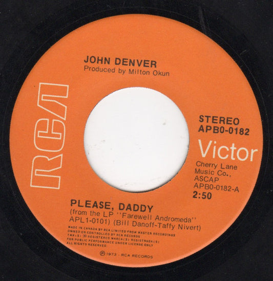 John Denver : Please, Daddy (7", Single)
