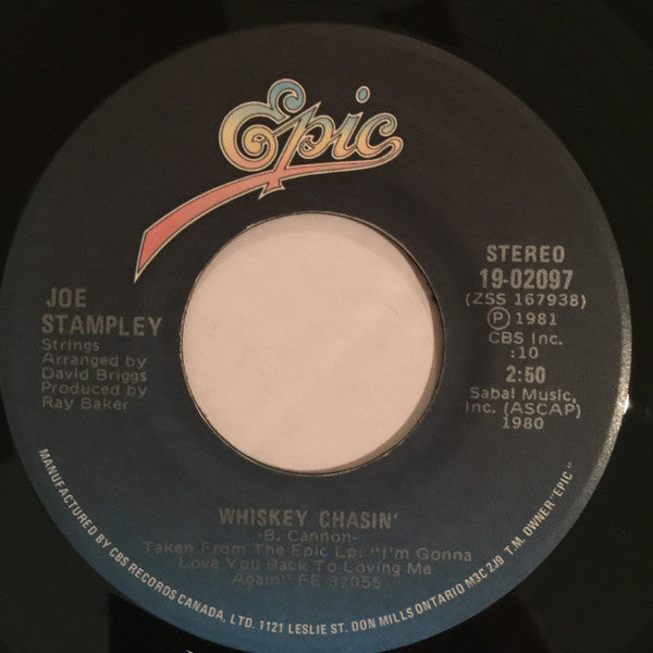 Joe Stampley : Whiskey Chasin' (7", Single)