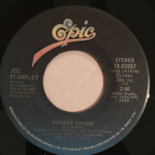 Joe Stampley : Whiskey Chasin' (7", Single)
