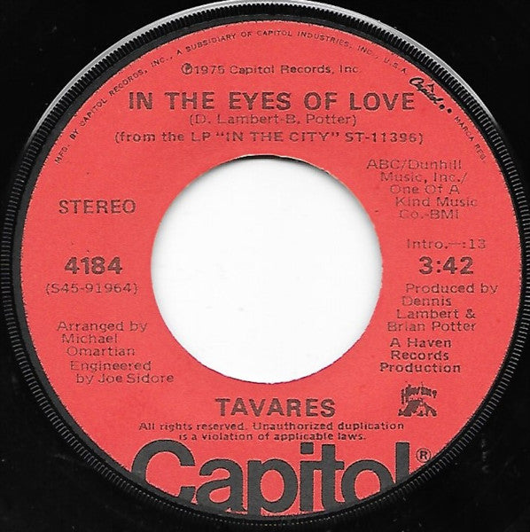 Tavares : Free Ride (7", Single)
