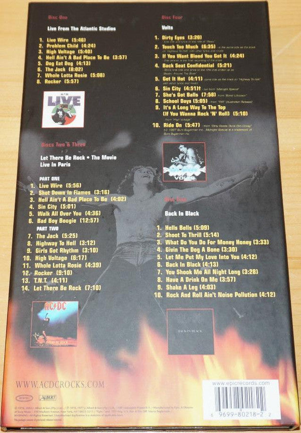 AC/DC : Bonfire (Box, Comp, RE, RM, Lon + CD, RE + 2xCD + CD, Comp )