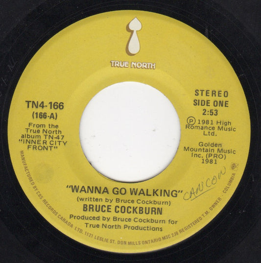 Bruce Cockburn : Wanna Go Walking (7", Single)