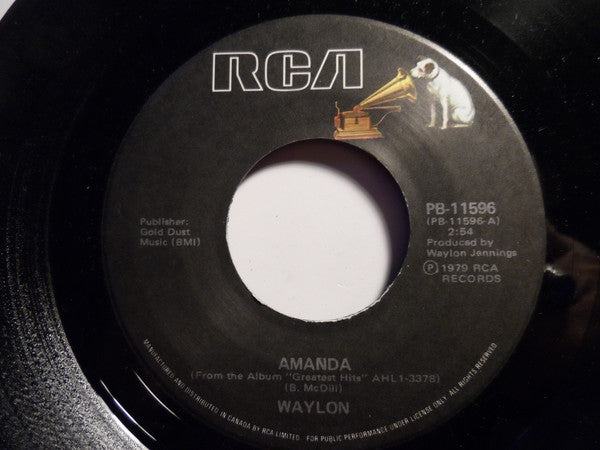 Waylon Jennings : 	Amanda (7", Single)