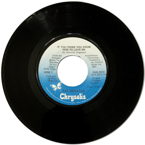 Pat Benatar : If You Think You Know How To Love Me (7", Single)