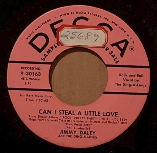 Jimmy Daley And The Ding-A-Lings : Rock Pretty Baby / Can I Steal A Little Love (7", Promo)