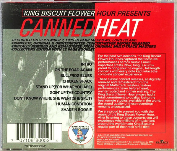 Canned Heat : In Concert (CD, Album, RM)