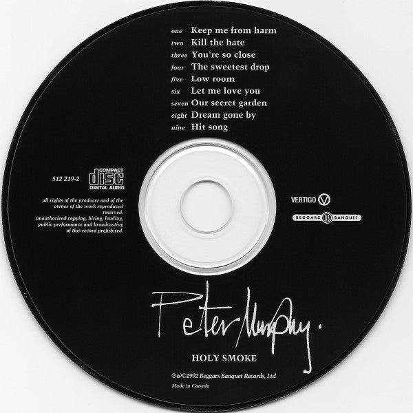 Peter Murphy : Holy Smoke (CD, Album)