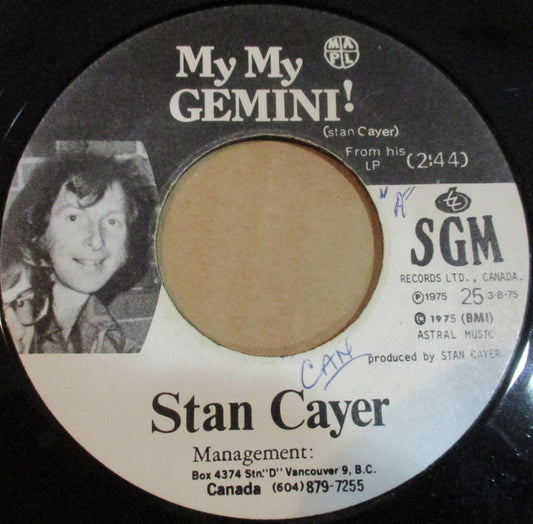 Stan Cayer : My My Gemini (7", Single)