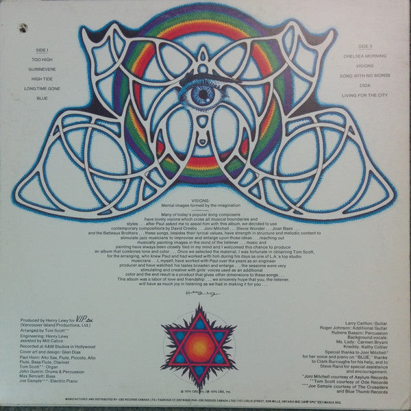 Paul Horn : Visions (LP, Album, RE)