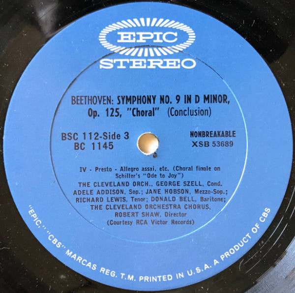 Ludwig van Beethoven - George Szell & The Cleveland Orchestra : Ninth Symphony / Eighth Symphony In F Major (2xLP + Box)