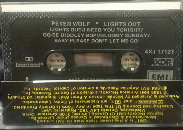 Peter Wolf : Lights Out (Cass, Album)