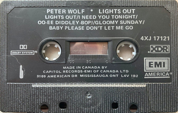 Peter Wolf : Lights Out (Cass, Album)