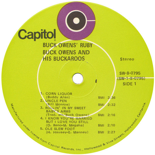 Buck Owens And The Buckaroos* : Buck Owens' Ruby (LP, Album, Club)