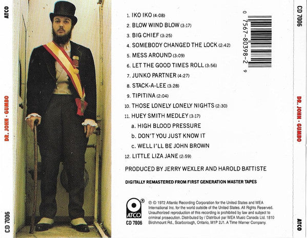 Dr. John : Dr. John's Gumbo (CD, Album)