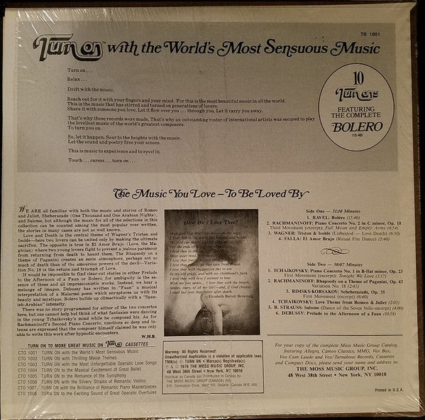 Various : Turn On With The World's Most Sensuous Music (LP, Comp)