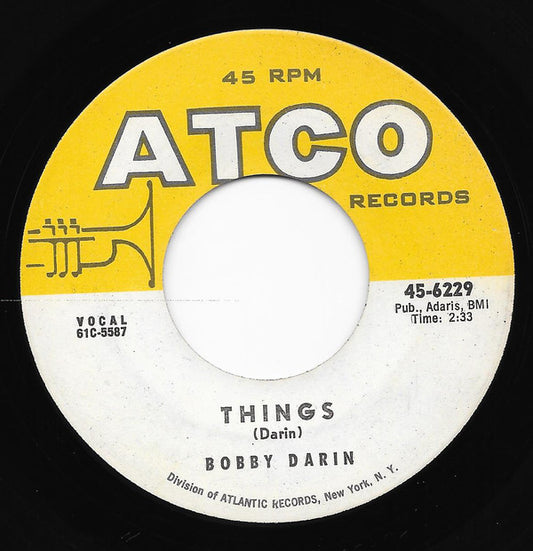 Bobby Darin : Things / Jailer Bring Me Water (7", MGM)