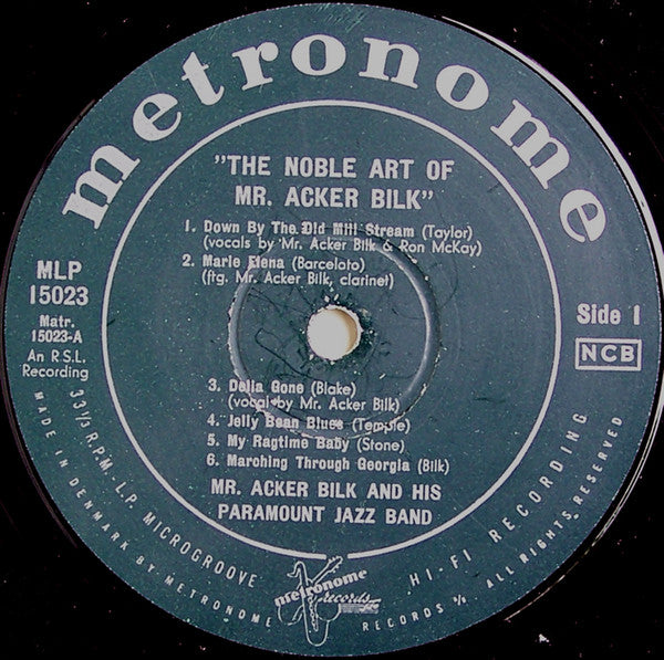 Acker Bilk And His Paramount Jazz Band : The Noble Art of Mr. Acker Bilk (LP, Album)