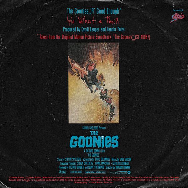 Cyndi Lauper : The Goonies 'R' Good Enough (7", Single)