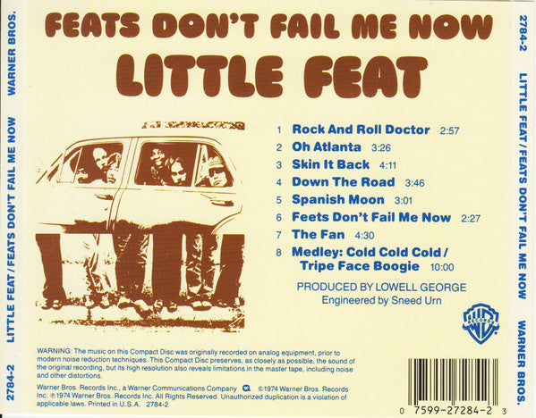 Little Feat : Feats Don't Fail Me Now (CD, Album, RE, RM)