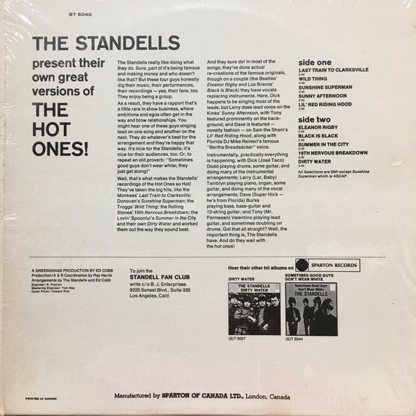 The Standells : The Hot Ones (LP, Album)