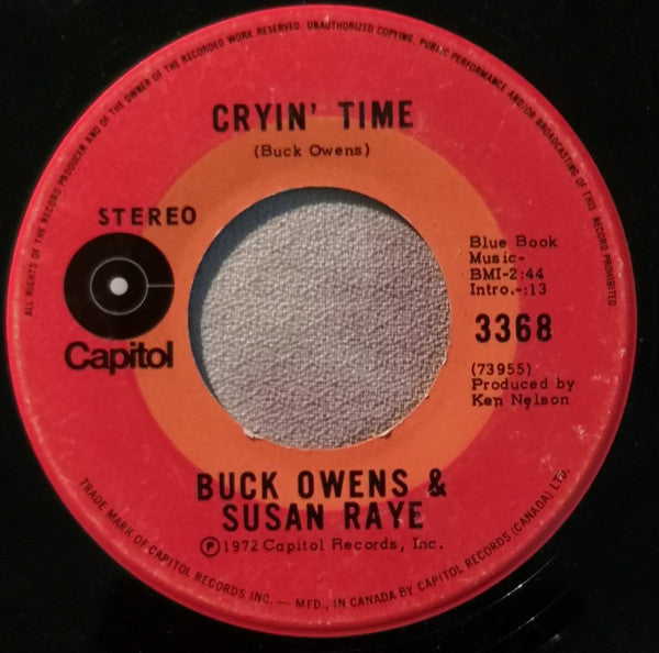 Buck Owens & Susan Raye : Looking Back To See / Cryin' Time (7", Single)