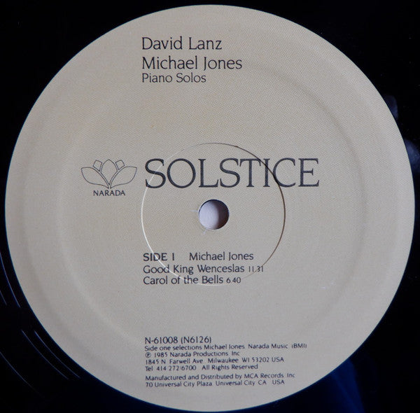 David Lanz, Michael Jones : Solstice (Piano Solos) (LP, Album)