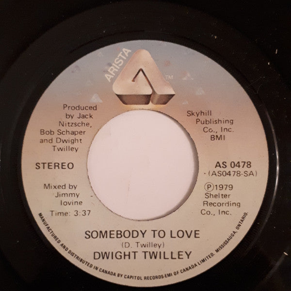 Dwight Twilley : Somebody To Love (7", Single)