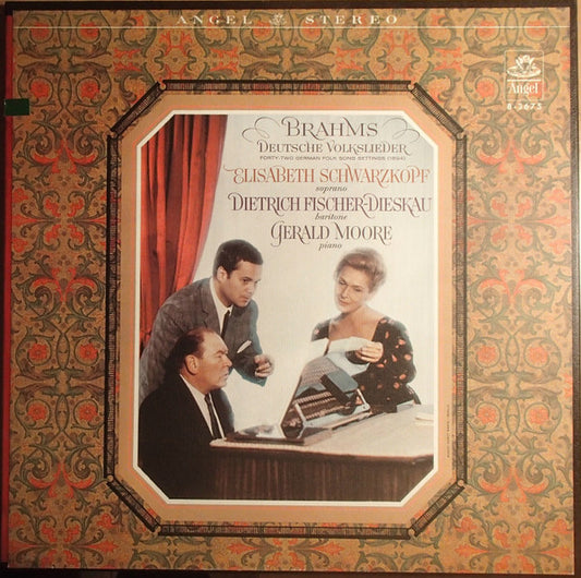Johannes Brahms - Elisabeth Schwarzkopf, Dietrich Fischer-Dieskau, Gerald Moore : Deutsche Volkslieder (2xLP + Box)