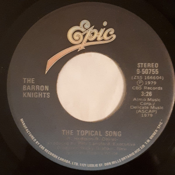 The Barron Knights : The Topical Song / The Big V-Asectomy (7", Single)