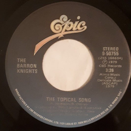 The Barron Knights : The Topical Song / The Big V-Asectomy (7", Single)