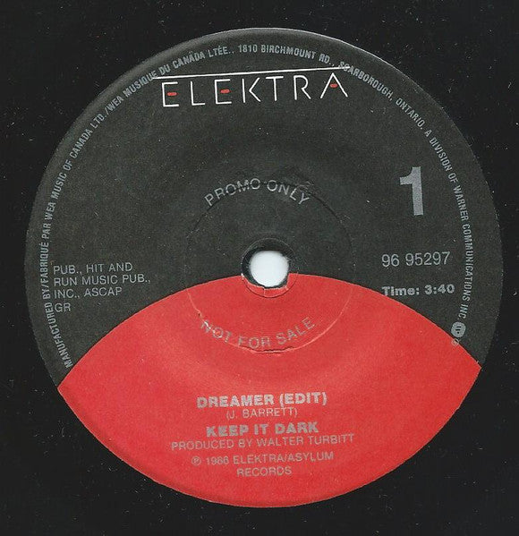 Keep It Dark : Dreamer (7", Single, Promo)