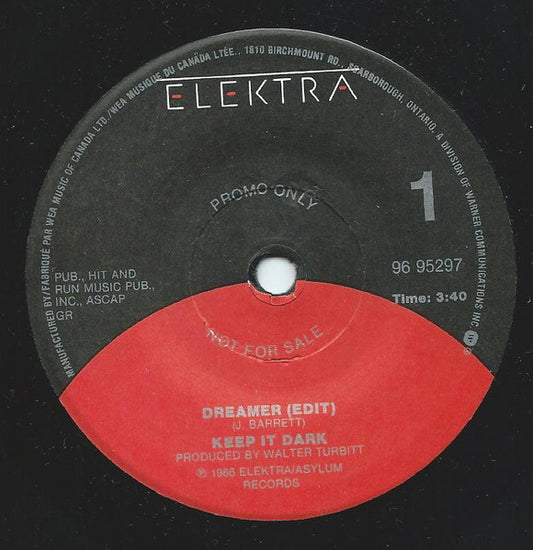 Keep It Dark : Dreamer (7", Single, Promo)