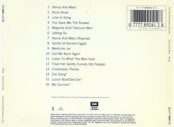 Wings (2) : Venus And Mars (CD, Album, RE, RM)
